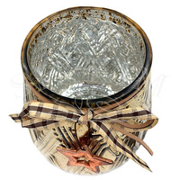 Lampion szklany `Golden Christmas`